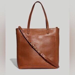 Madewell The Zip-Top Medium Transport Tote In English Saddle